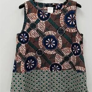 Weekend Max Mara Blue and Green Patterned Blouse